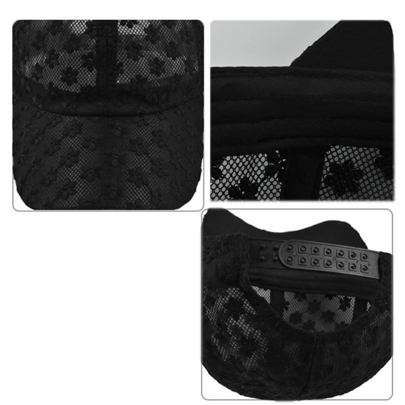Women's Breathable Lace Baseball Cap - Sun Protection and Adjustable Fit For Women & Men - Topdecheztop.fr