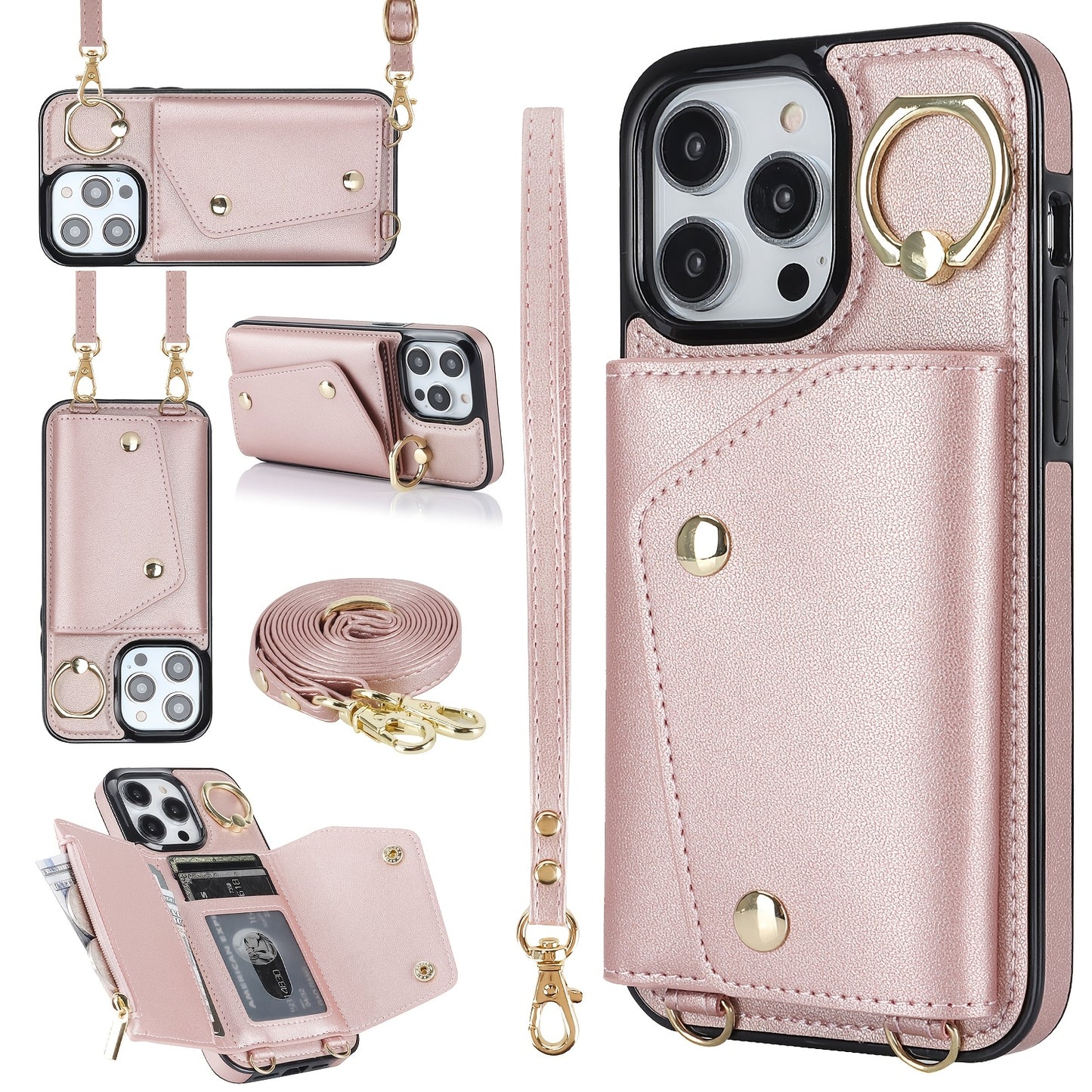 Etui portefeuille bandoulière pour femme est compatible avec les iPhone