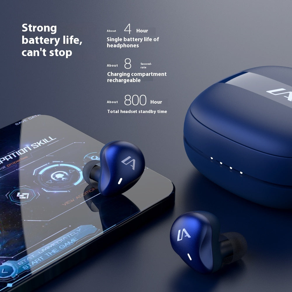 Casque Bluetooth sans fil à fixation auriculaire pour jeux e-sport avec réduction du bruit