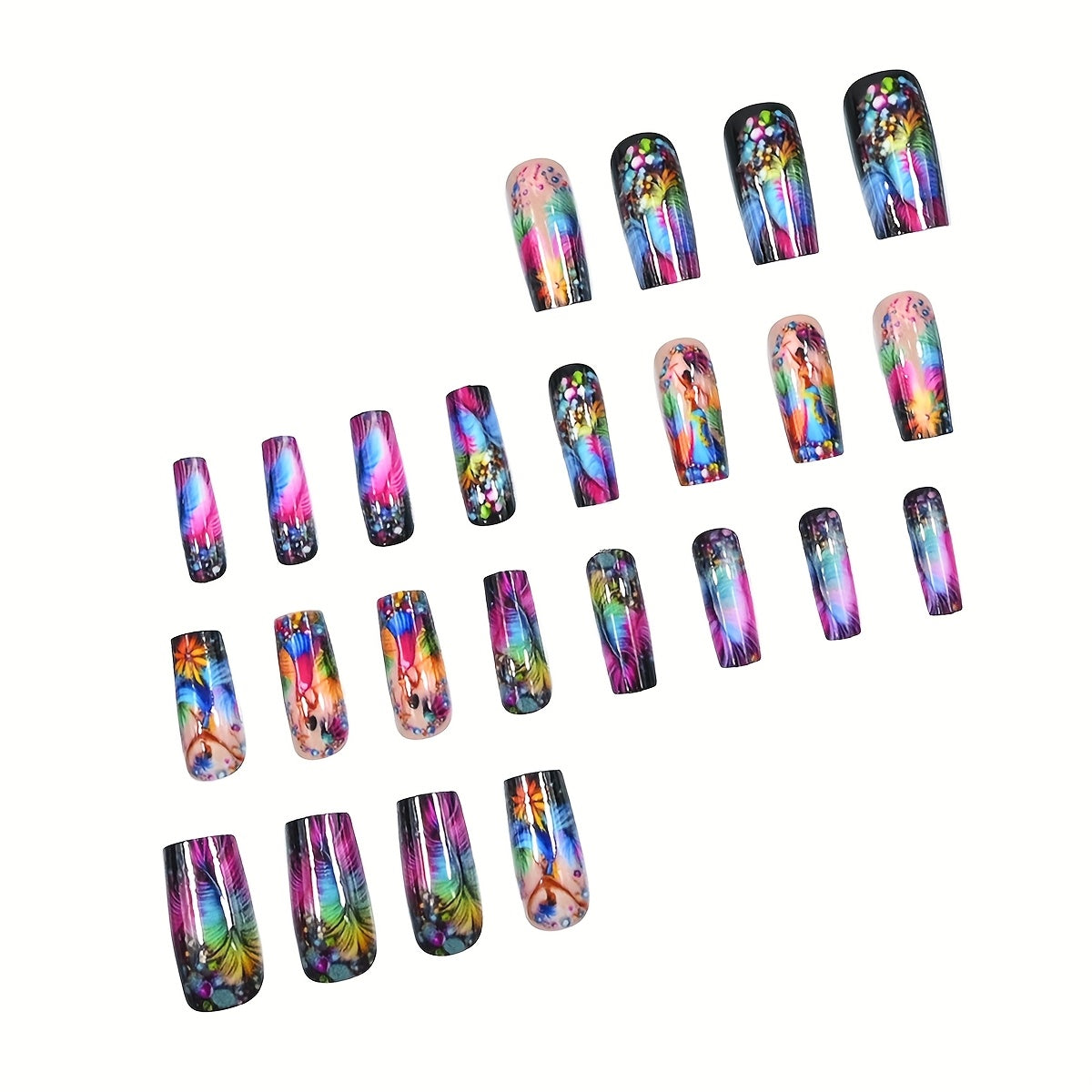 Kit de 24 faux ongles à coller