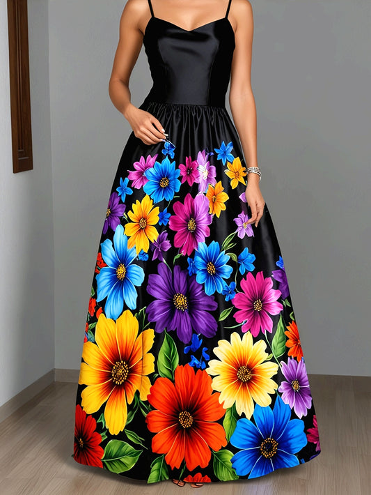 Nouvelle robe-débardeur imprimée, inspirée de la mode européenne et américaine
