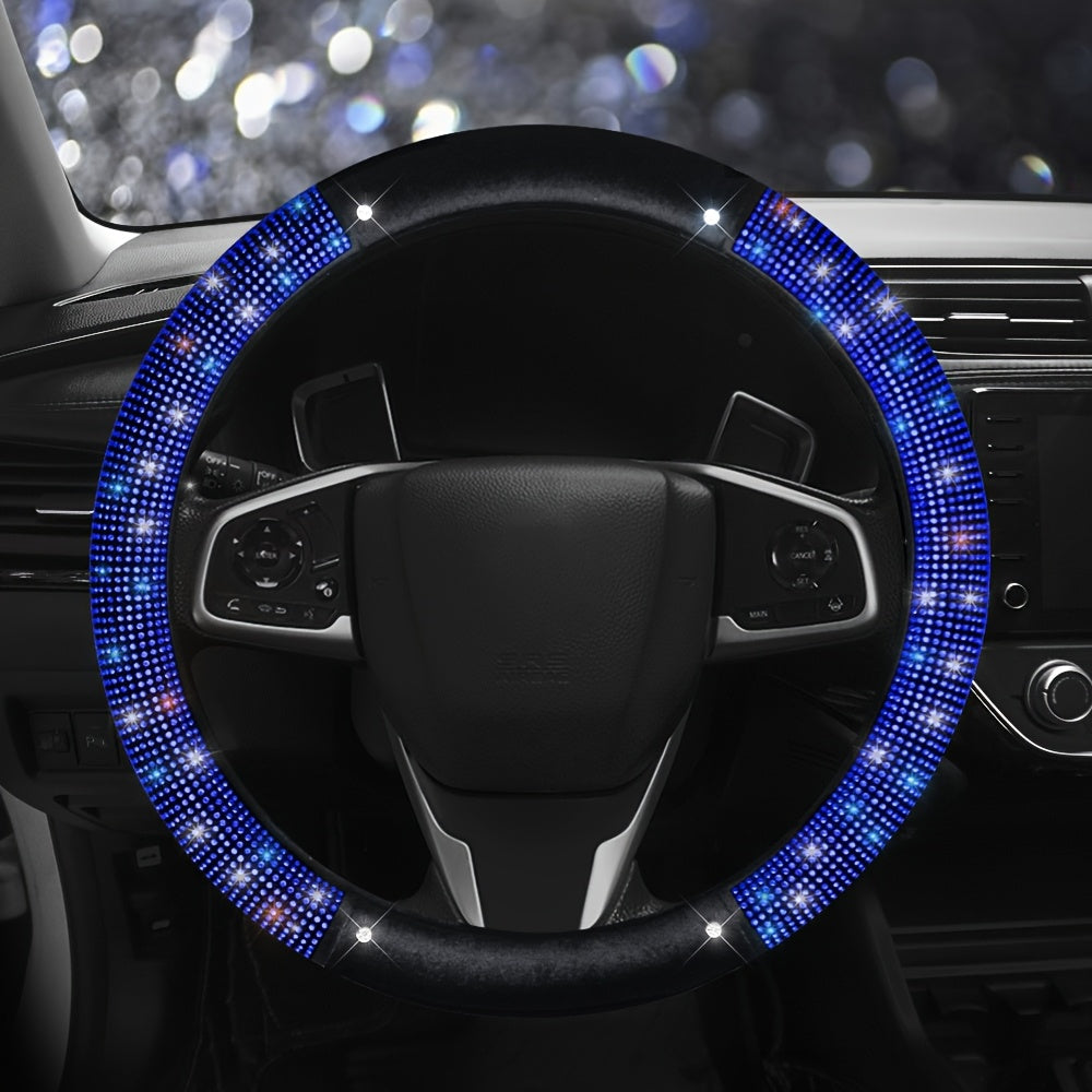 Transformez votre intérieur automobile avec cette housse de volant ornée de diamants