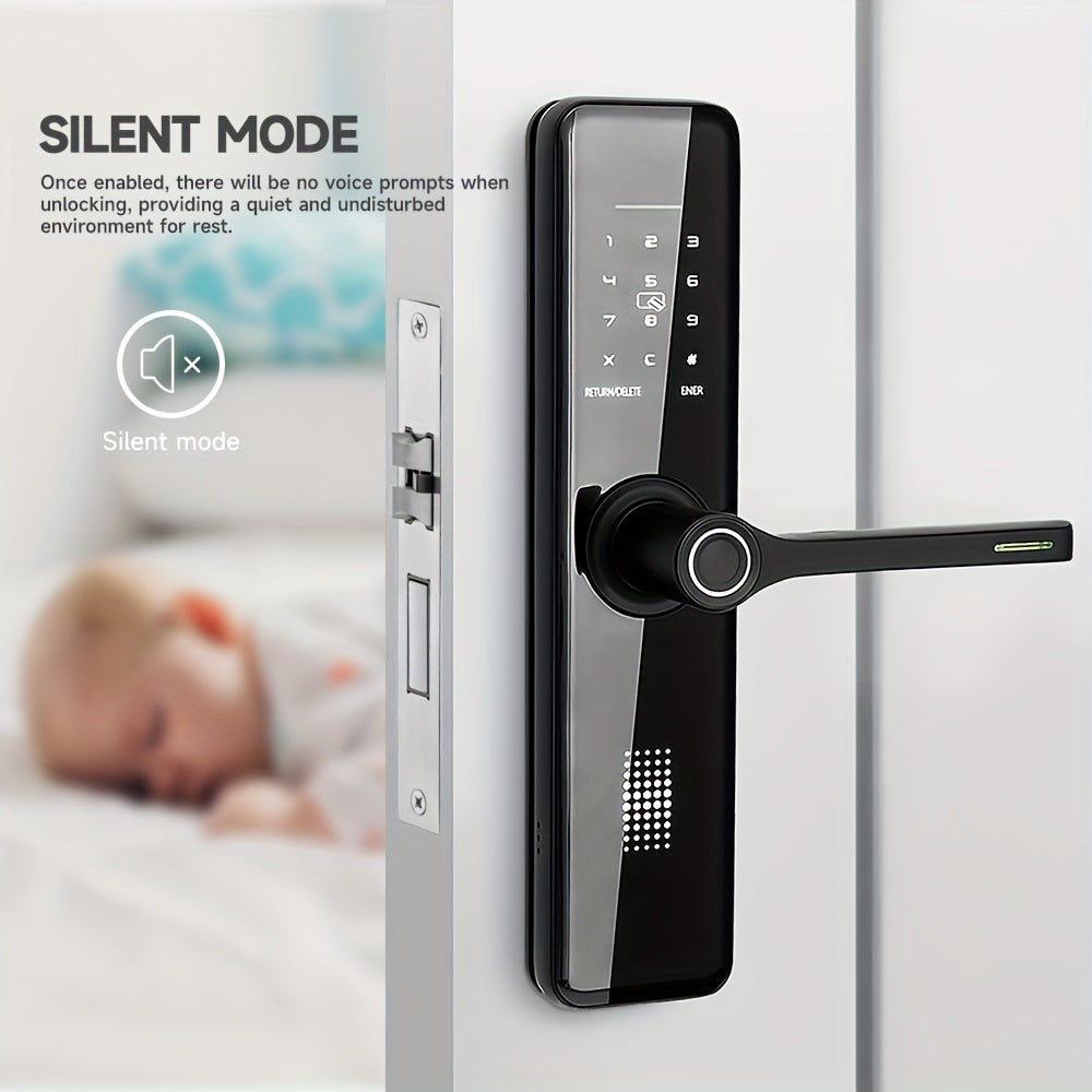 Serrure de porte électronique intelligente à empreinte digitale pour la maison, entrée sans clé avec application et clavier, serrure de porte d'entrée