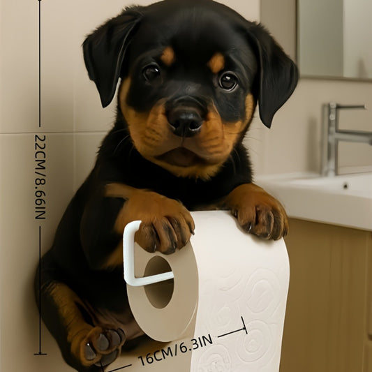 Porte-papier toilette en forme de chien, collection Chien, design mignon et décoratif pour la maison