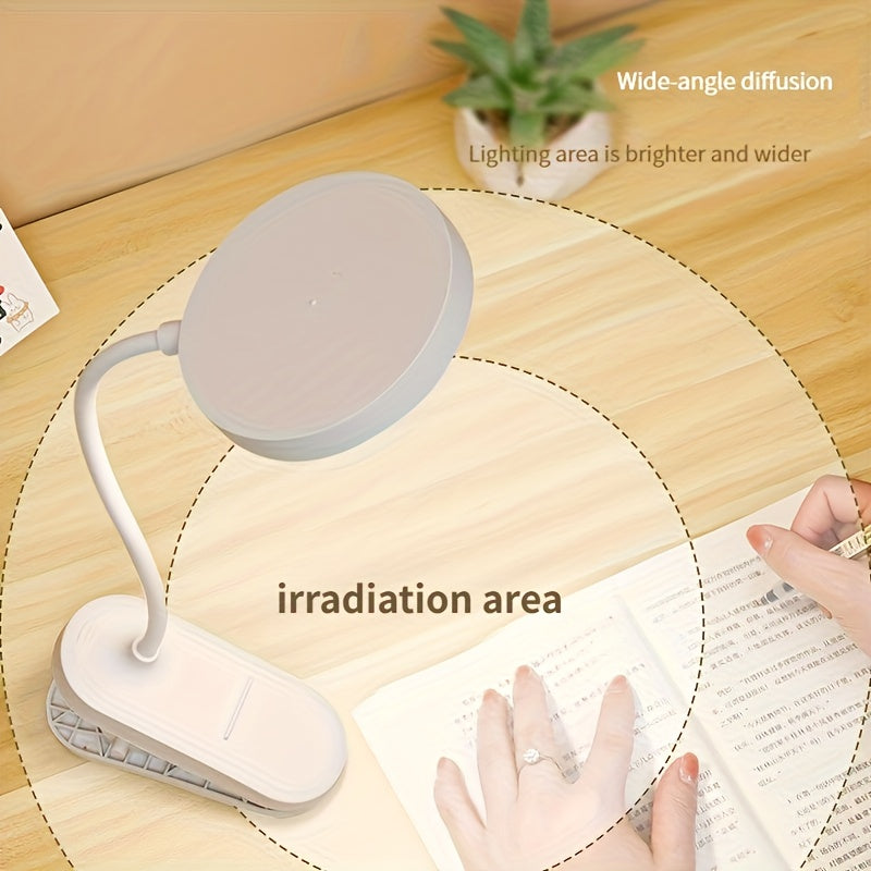 Lampe de bureau LED (1 pièce), lampe de lecture à pince tactile