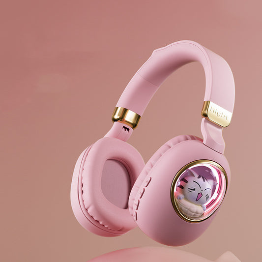 Casque sans fil brillant et mignon