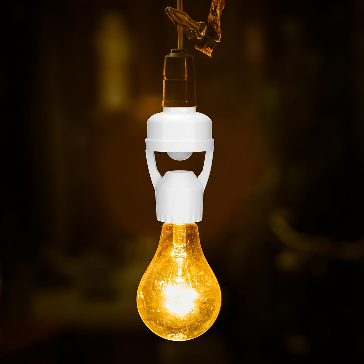 Douille à détecteur de mouvement avec adaptateur E27 - Interrupteur à capteur infrarouge, marche/arrêt automatique