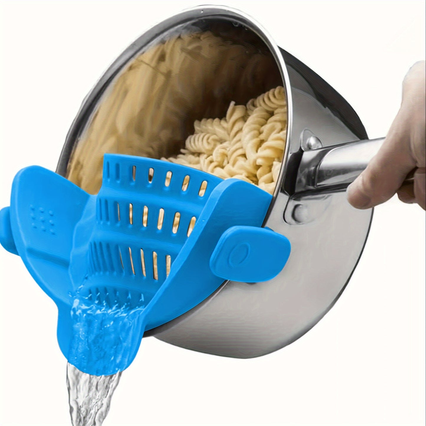 1pc, Strainer, Silicone Pot Strainer, Adjustable Silicone Clip On Strainer For Pots Pans And Bowls, Kitchen Pot Strainer, Hand Held Pot Drainer, Fruit Washing Filter For Noodles Pasta Veggies, Food Strainers, Colander With Cl - Topdecheztop.fr
