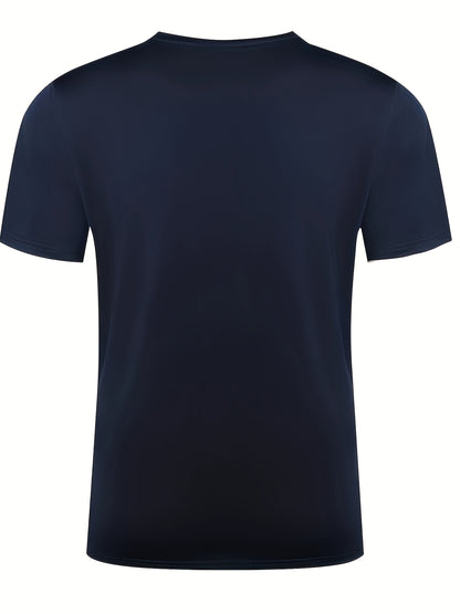 T-shirt à col rond extensible décontracté pour hommes