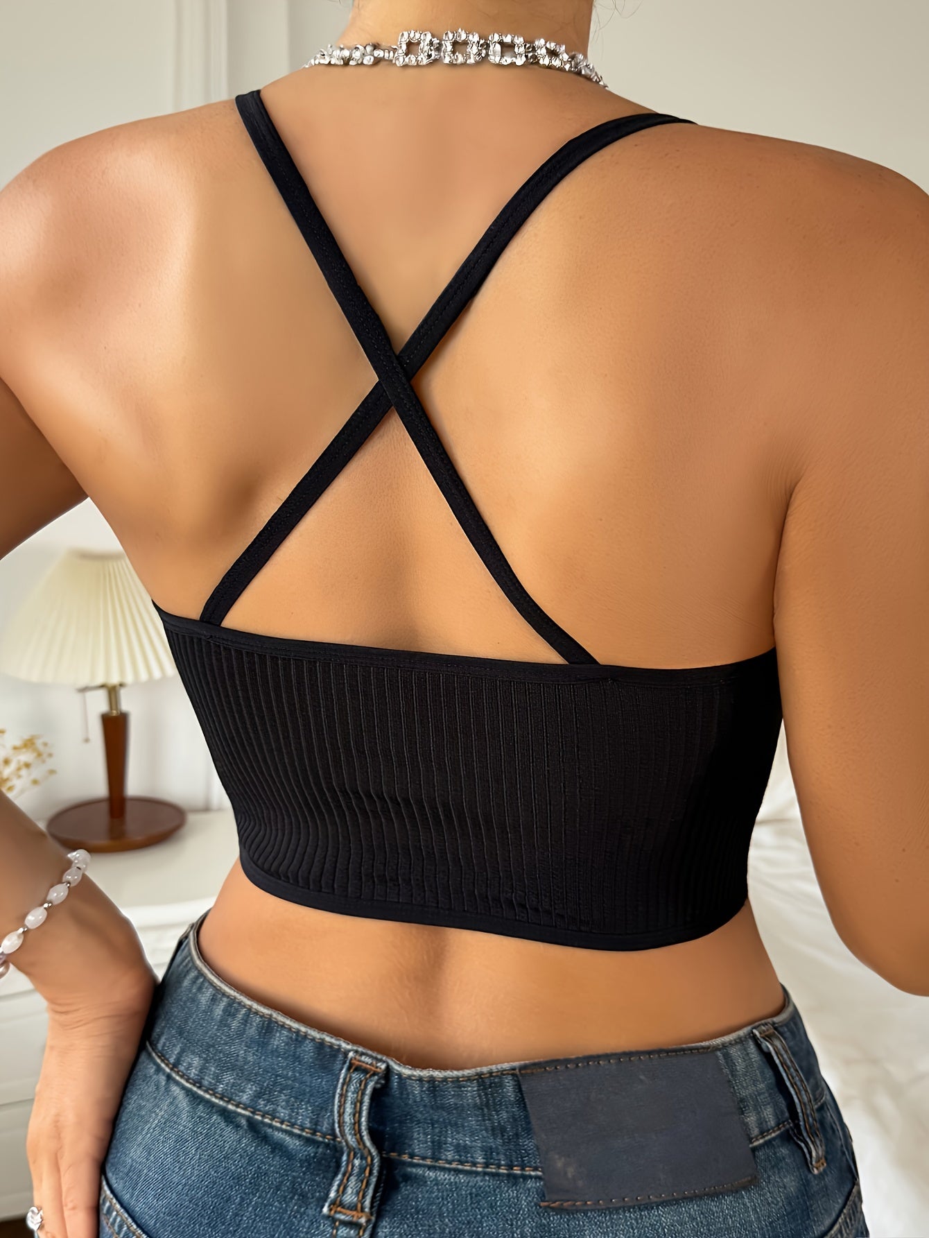 Débardeur grande taille pour femme, soutien-gorge intégré