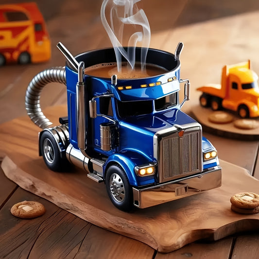 Mug en forme de camion avec intérieur en acier inoxydable 304 et extérieur en résine