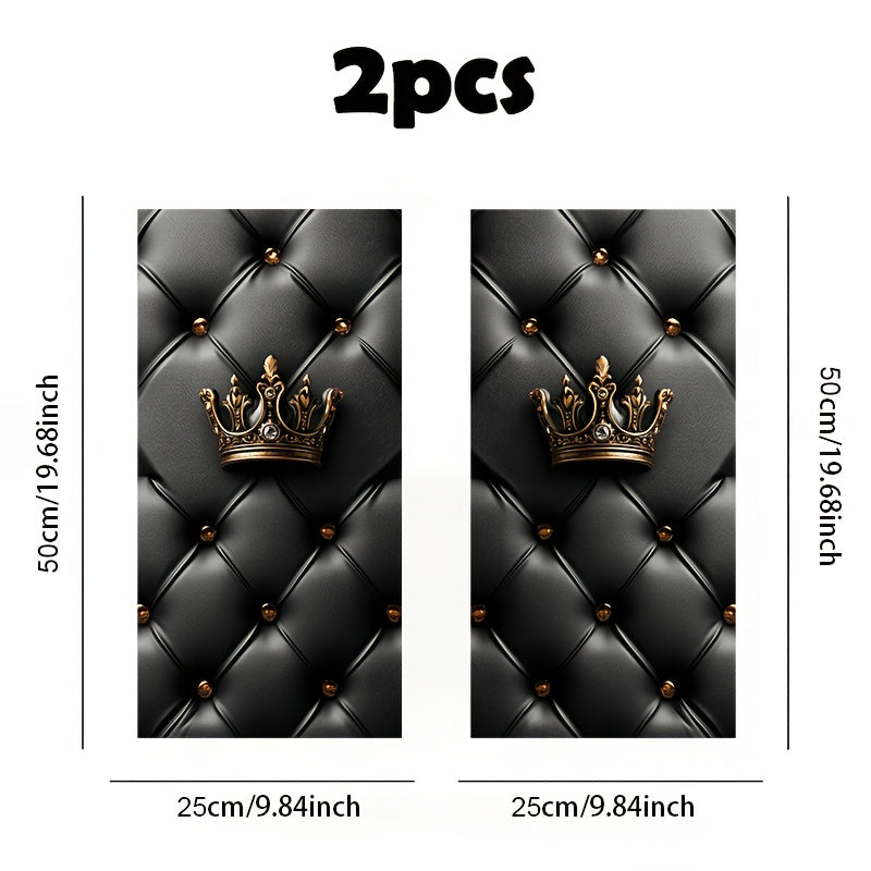 Lot de 2 autocollants pour voiture à motif couronne, imperméables