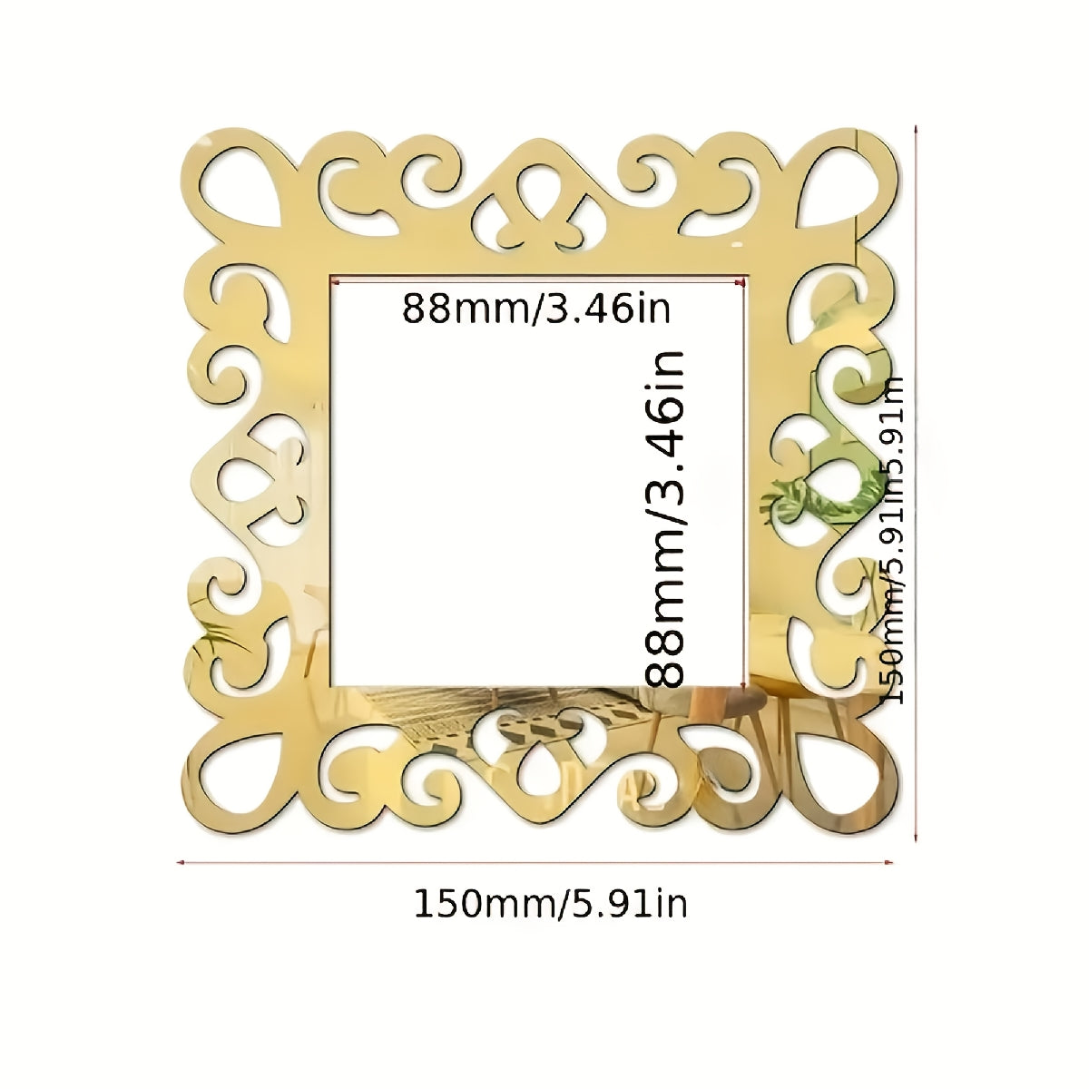 Lot de 4 autocollants décoratifs en acrylique dentelle à goutte d'eau avec cadre floral pour interrupteur, autocollants miroir décoratifs, autocollants dentelle pour interrupteur, autocollants muraux décoratifs miroir pour interrupteur, adaptés pour la décoration d'interrupteurs de salon et de