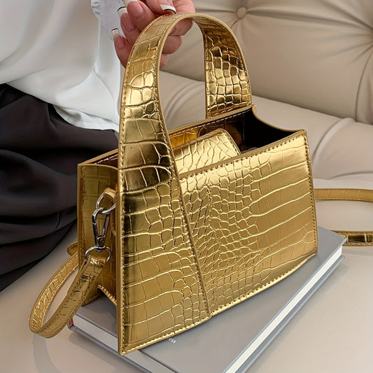 Sac à main tendance à motif crocodile