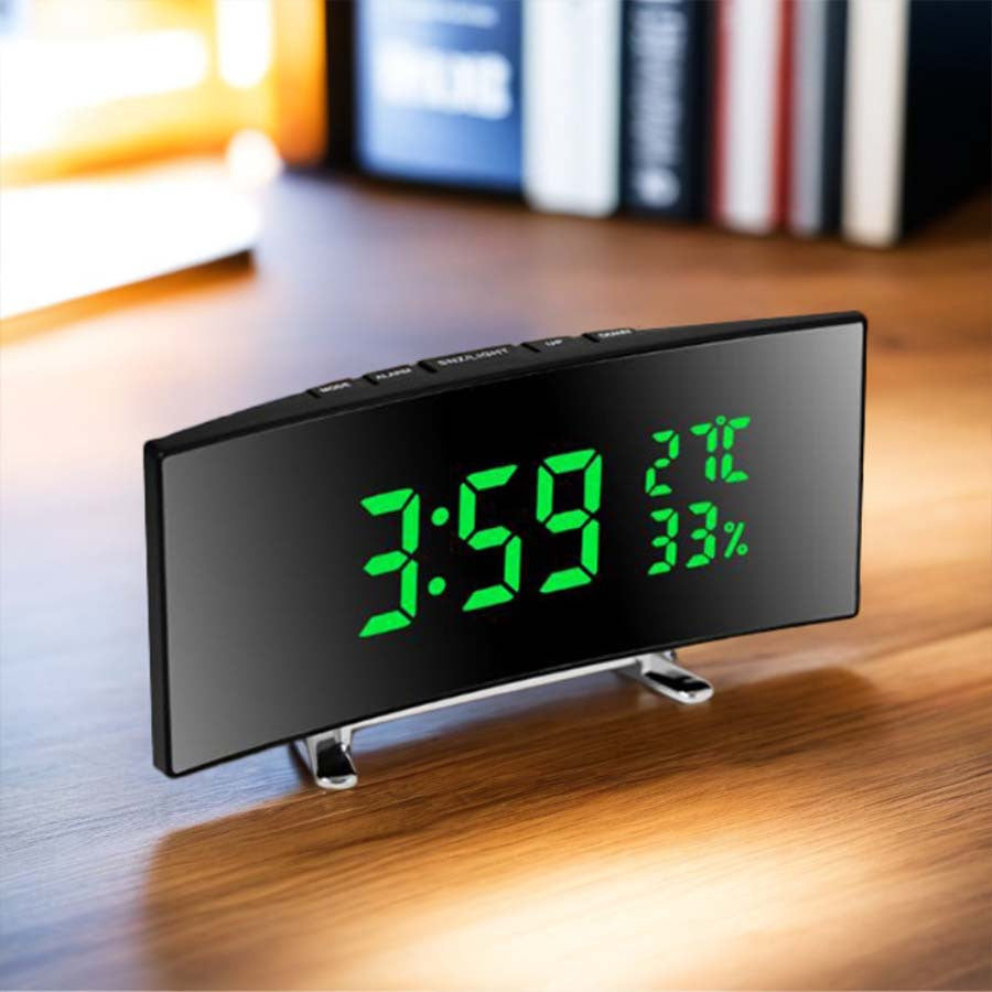 Réveil multifonction LED 6,6 pouces avec grand écran