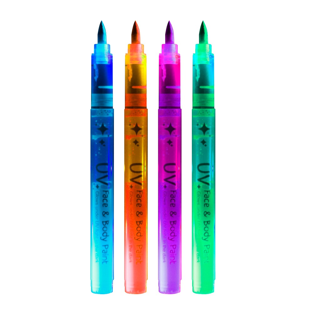 Stylo de peinture lumineux 8 couleurs, stylo de maquillage graffiti lavable