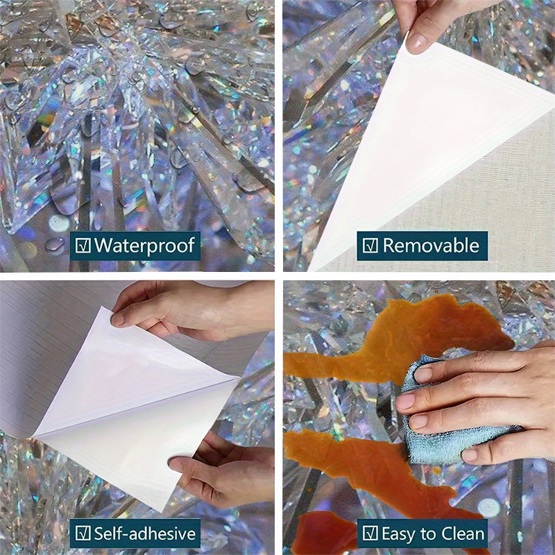 Autocollant de bureau en vinyle 2D à motif diamant (1 pièce) , 1 metre