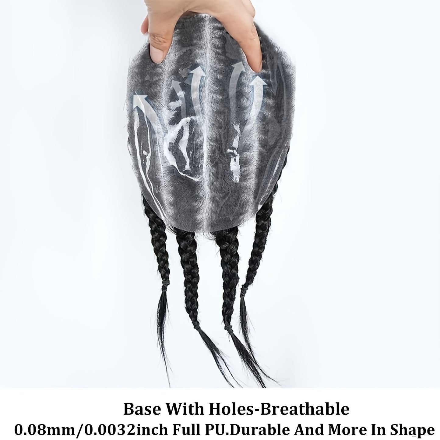 Postiche tressé en mailles africaines pour homme