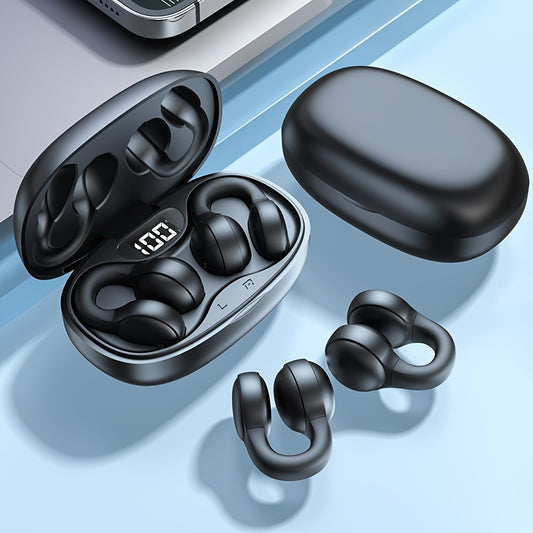 Casque de musique sans fil, contrôle tactile, clip-on, adapté au sport
