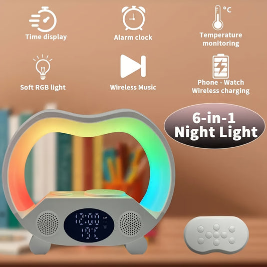 Un haut-parleur de veilleuse LED à chargement sans fil - Topdecheztop.fr