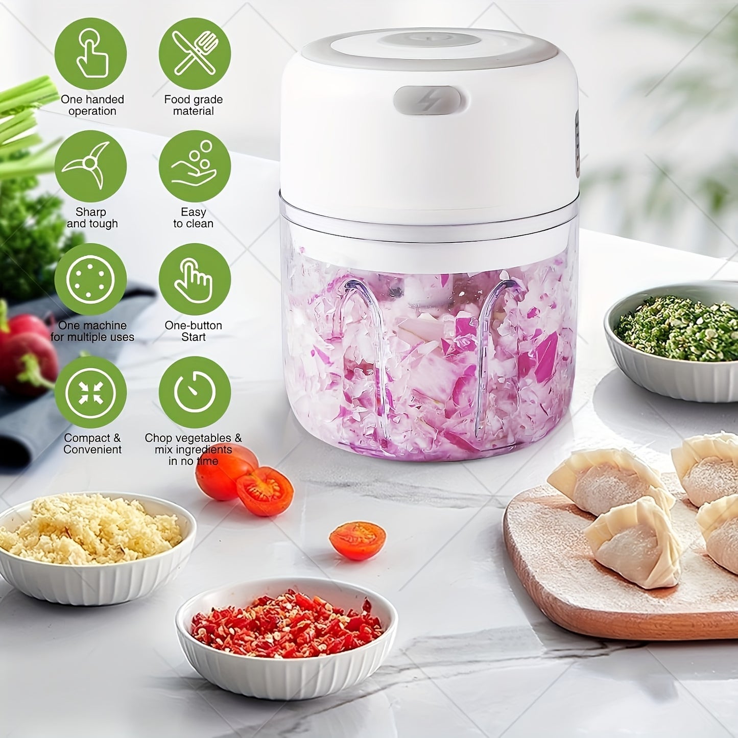 Hachoir électrique (280 ml), robot culinaire électrique