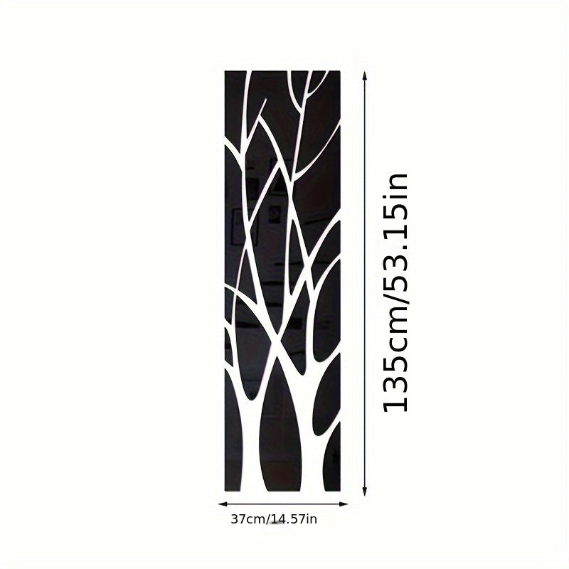 1set Acrylic Branches Wall Stickers Living Room Dining Room Entrance TV Background Wall Office Decoration Mirror Wall Stickers, Movable Wall Art Decor, Bedroom Living Room Wall Murals, Home Decor - Topdecheztop.fr