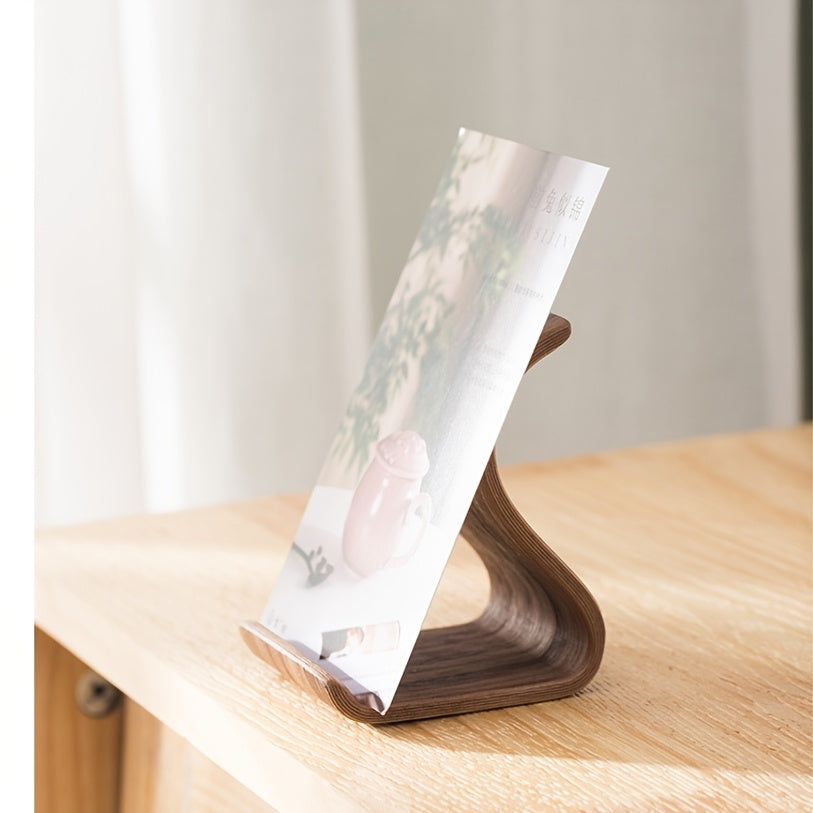 Support de bureau portable en bois pour téléphone portable