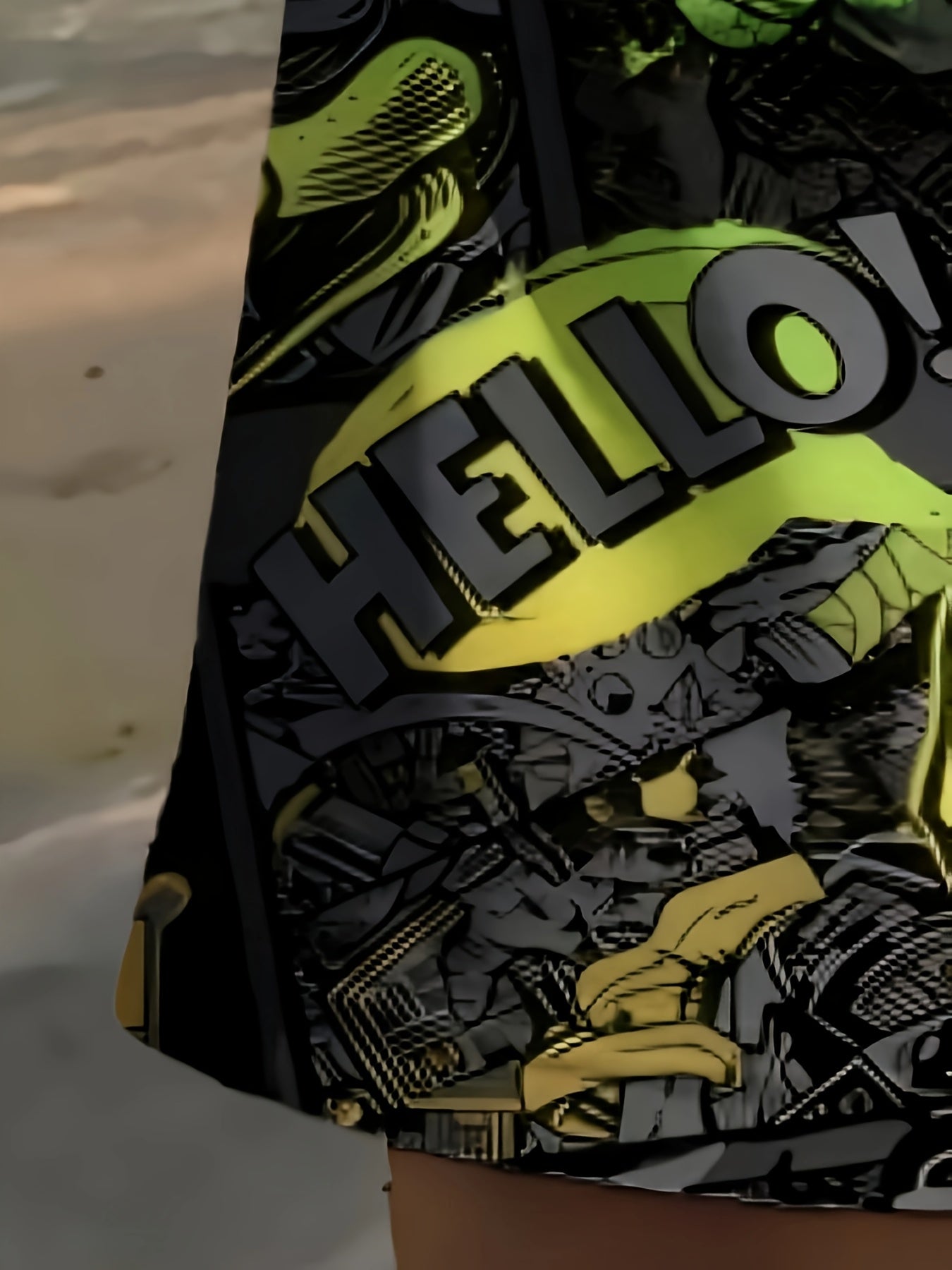 Short de plage imprimé pour homme, style hip-hop, imprimé 3D