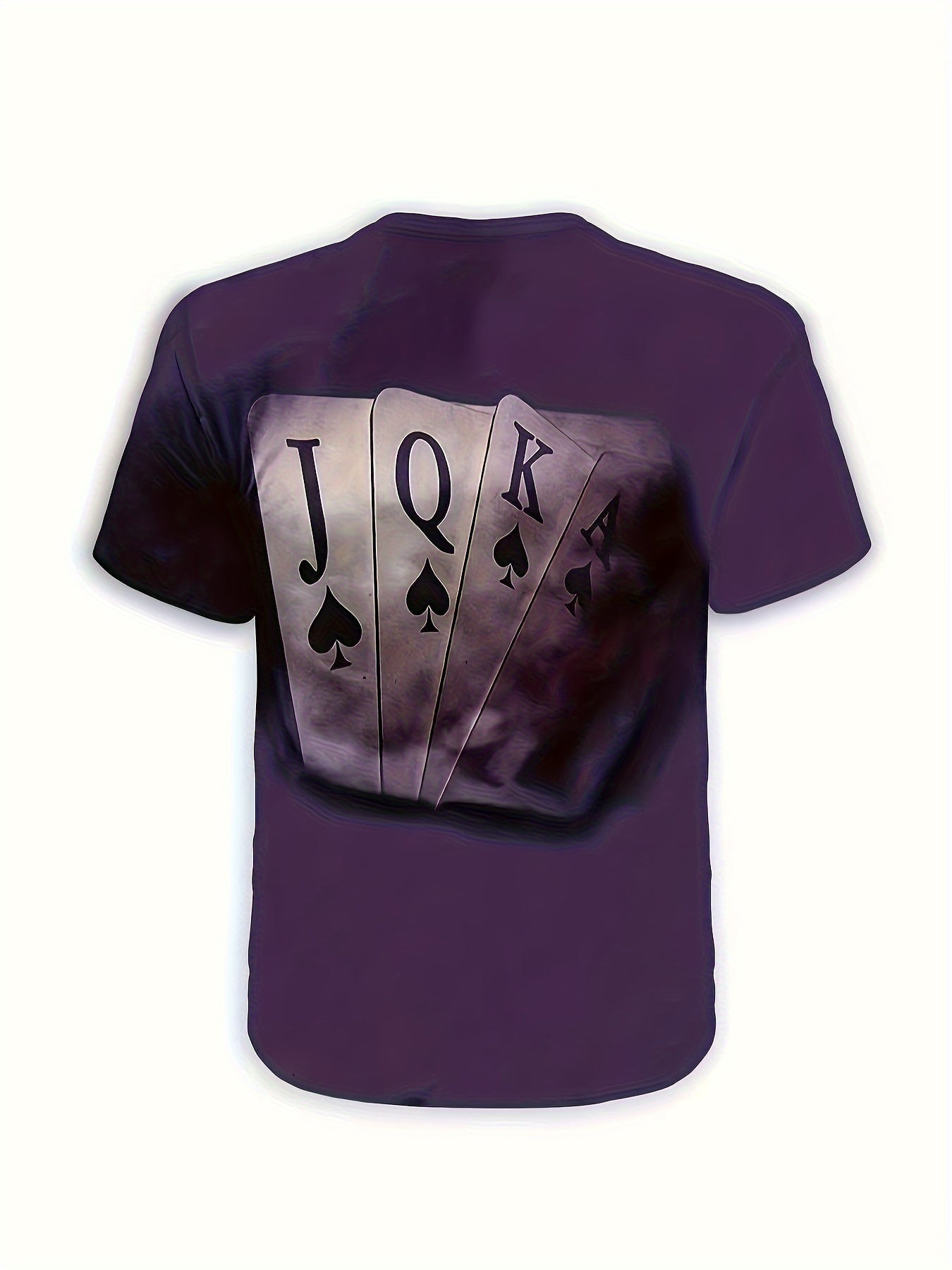 T-shirt élégant à imprimé carte, col rond, décontracté et confortable
