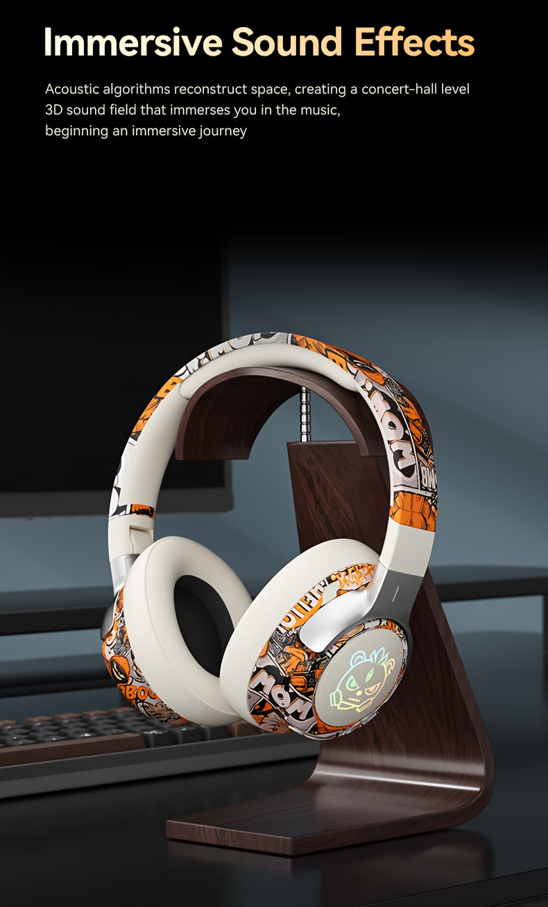 Casque audio circum-aural style graffiti