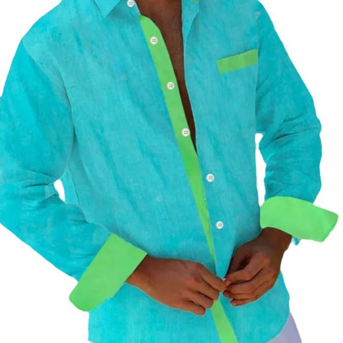 Chemise décontractée à manches longues pour homme