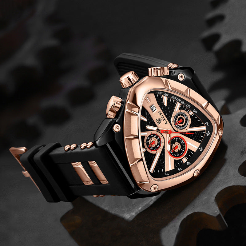 Montre Polygon pour homme, étanche et lumineuse, avec calendrier