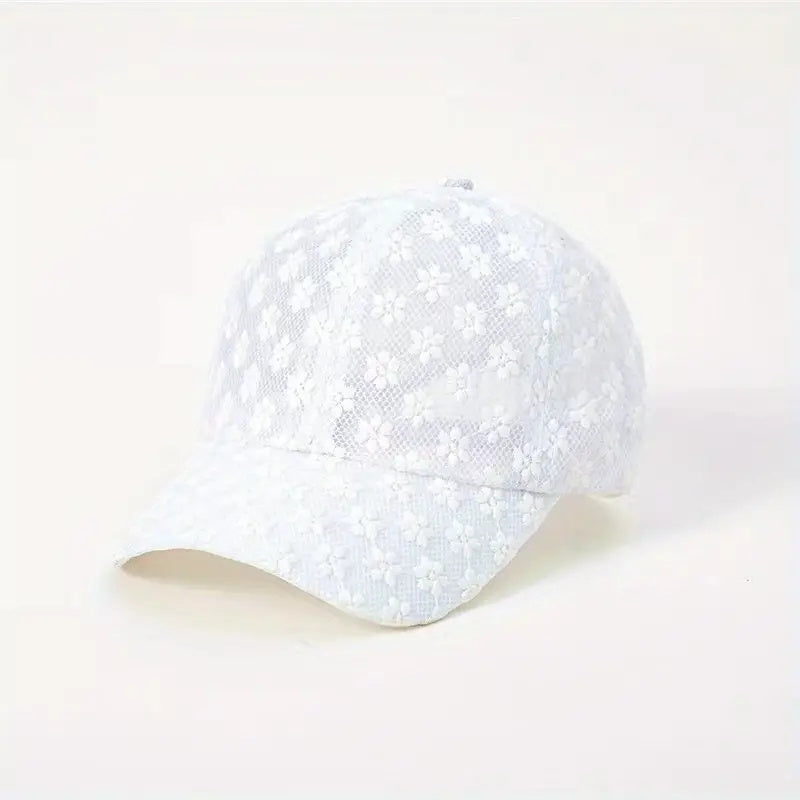 Women's Breathable Lace Baseball Cap - Sun Protection and Adjustable Fit For Women & Men - Topdecheztop.fr