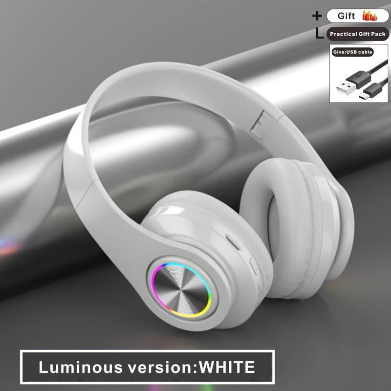 Casque sans fil lumineux, lumière LED colorée 3