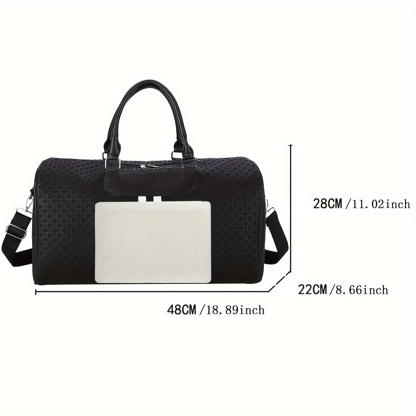 Sac de voyage élégant en PU grande capacité, sac fourre-tout multifonctionnel pour le week-end