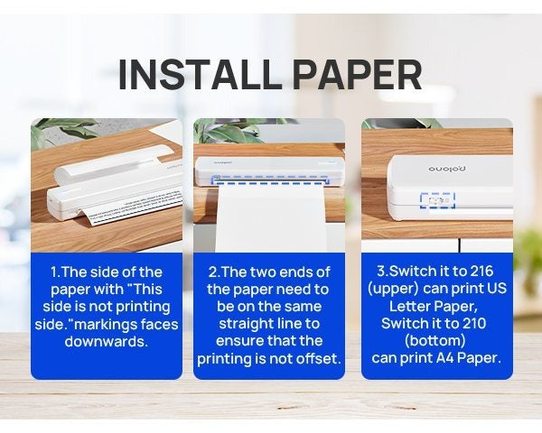 Imprimante thermique portable D810 - Connectivité sans fil et impression USB