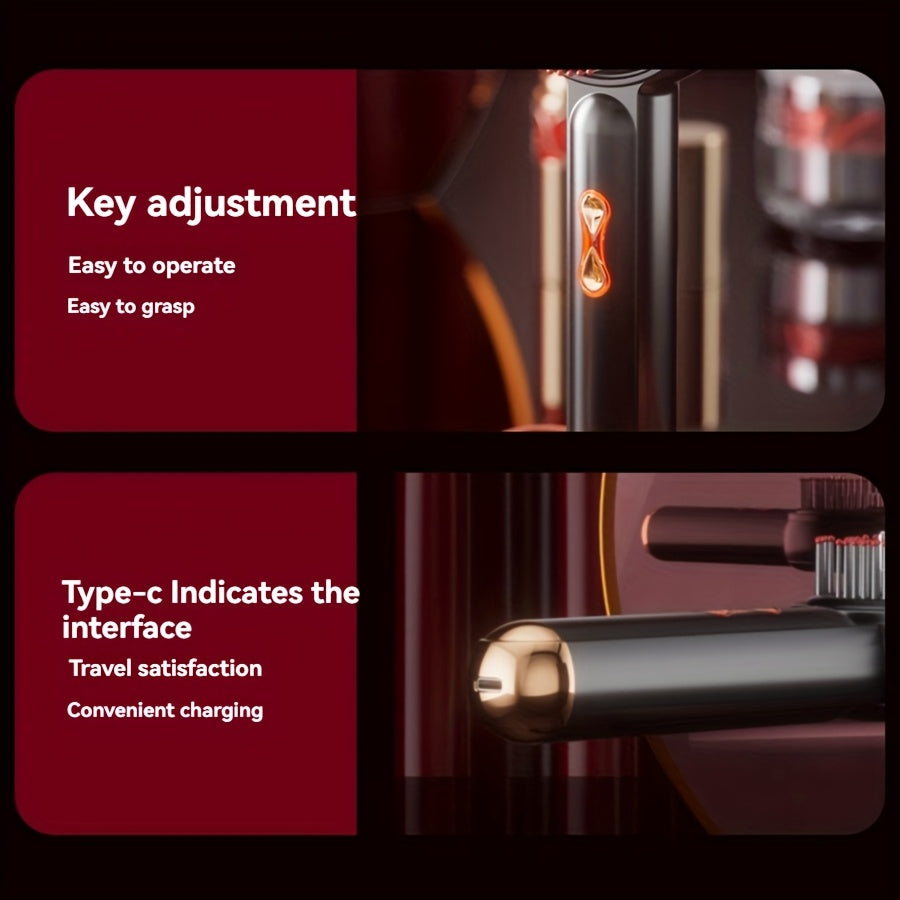 Appareil de massage électrique 2 en 1 pour cuir chevelu et applicateur d'huile capillaire, pétrissage à 360°, 3 modes de massage du cuir chevelu