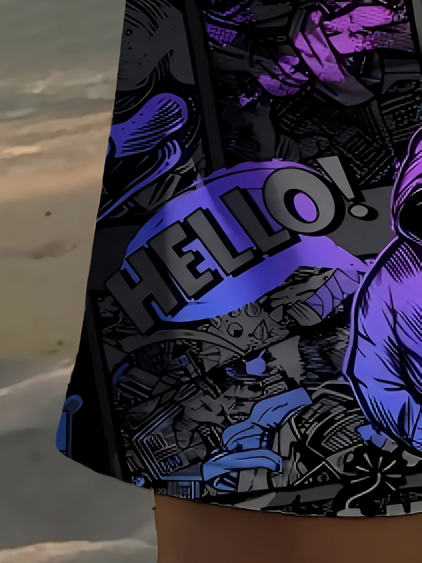 Short de plage imprimé pour homme, style hip-hop, imprimé 3D