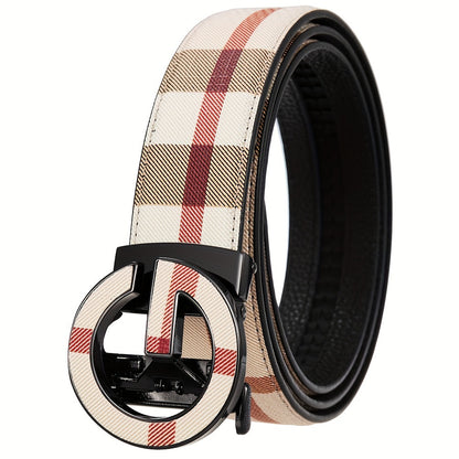 Ceinture en cuir de vachette véritable à boucle automatique G 3