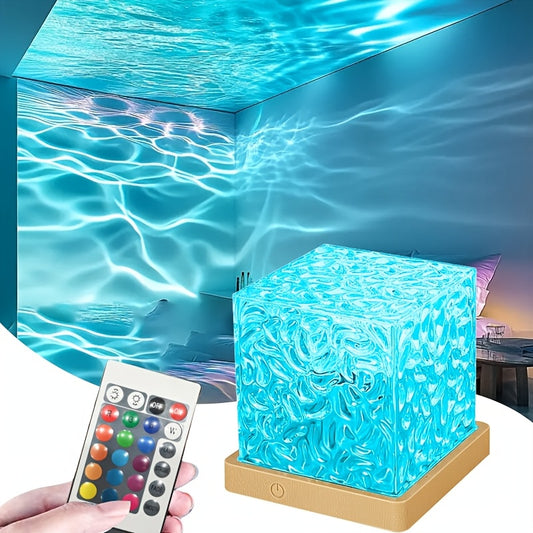 Projecteur de lumière nocturne 16 couleurs, cube lumineux en cristal - Topdecheztop.fr