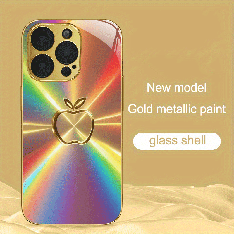 Coque en verre trempé avec motif pomme