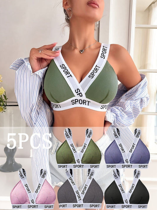 Soutiens-gorge de sport décontractés pour femmes 5 pièces - Topdecheztop.fr