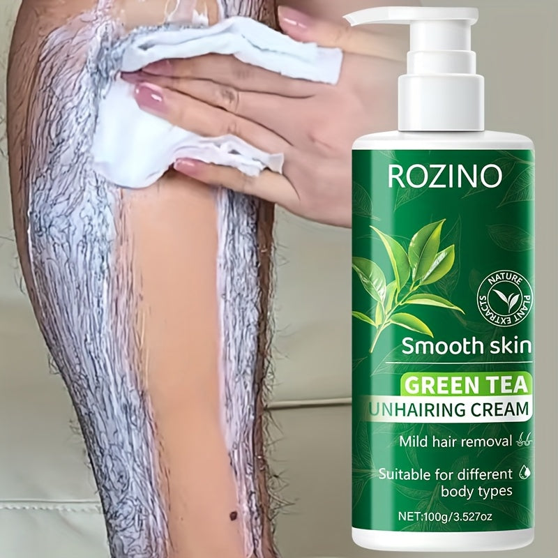Découvrez notre crème dépilatoire au thé vert, une solution d'épilation douce et efficace pour tout le corps