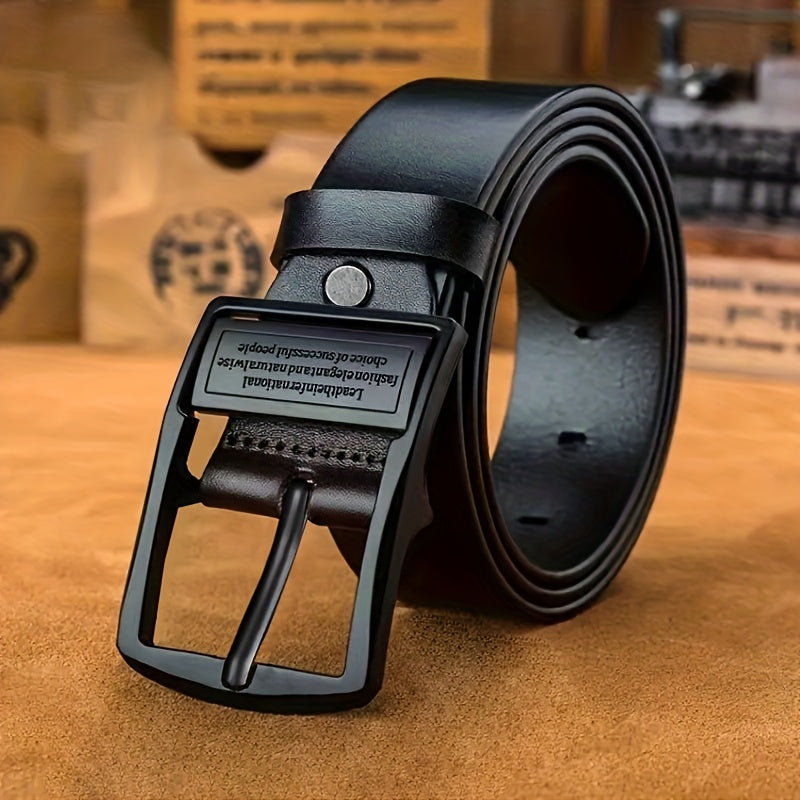 Ceinture pour homme, boucle noire - Conception réversible vintage ajustable, style classique durable, convient aux occasions professionnelles et décontractées, ceinture business casual | Conception de ceinture classique | Ceinture durable