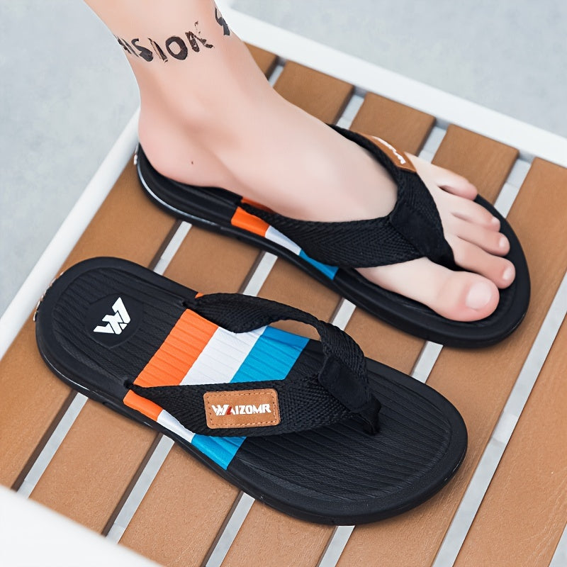 Sandales de plage pour homme, plateforme estivale décontractée à zigzag, antidérapantes, résistantes aux odeurs et à l'usure