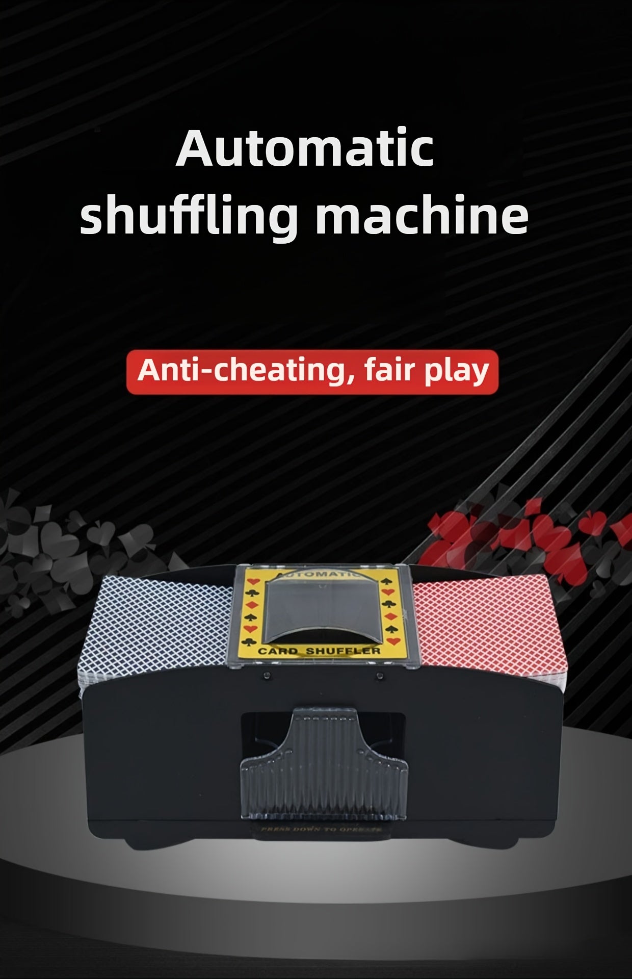 Mélangeur de cartes automatique pour deux jeux, un appareil pratique pour mélanger les cartes à jouer