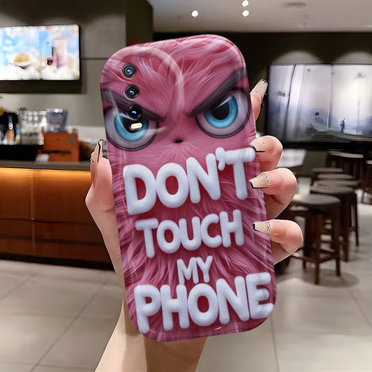 Coque de téléphone rose à motif monstre duveteux, compatible avec Samsung