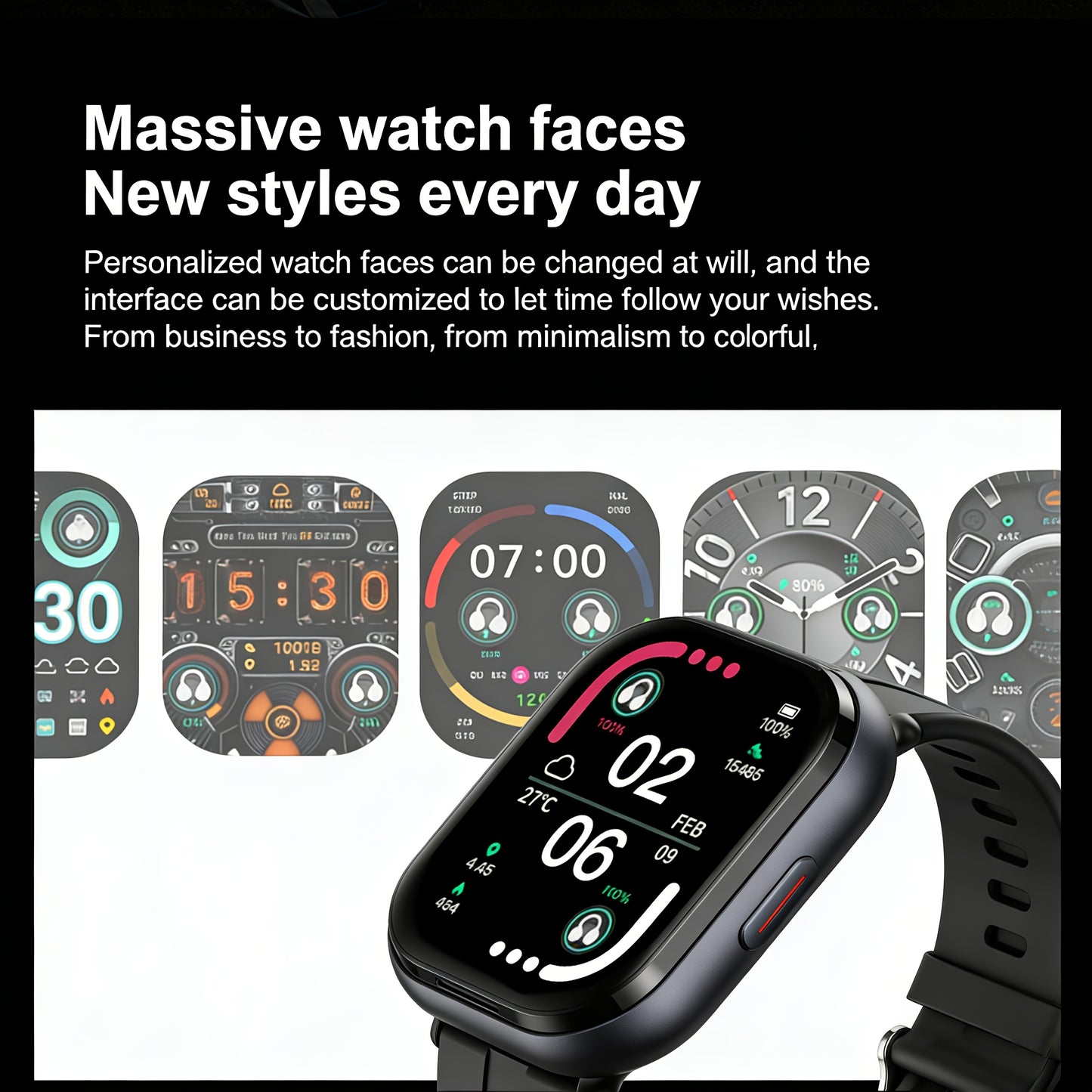 Montre connectée avec écouteurs à conduction osseuse