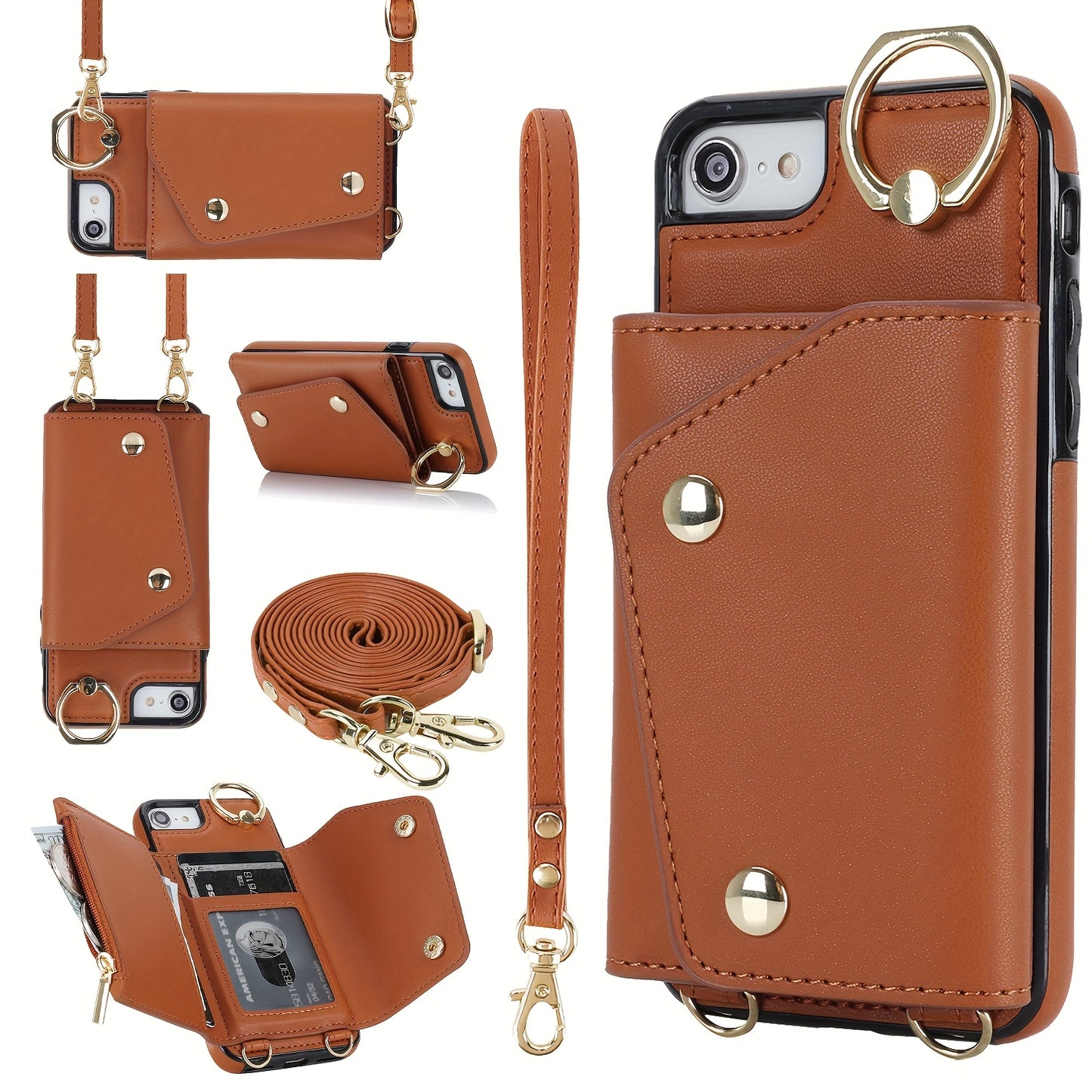 Etui portefeuille bandoulière pour femme est compatible avec les iPhone