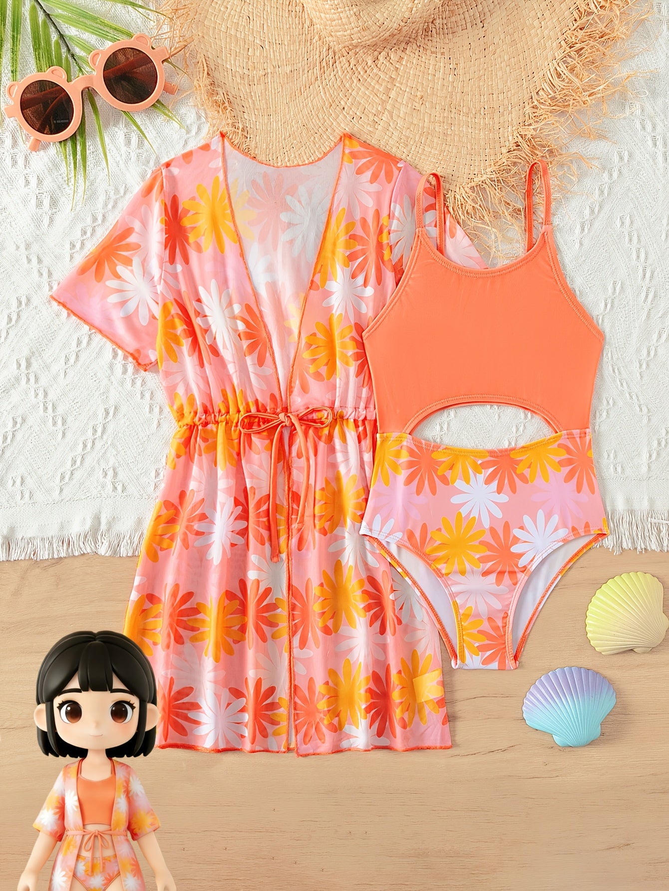 Maillot de bain une pièce pour filles